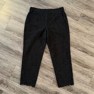 J. Crew Easy Pant In Black Lace